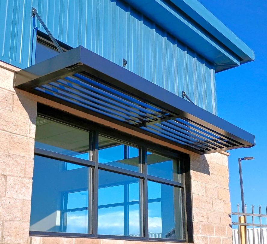 aluminum awning canopy for commercial and multifamily residential properties and family houses