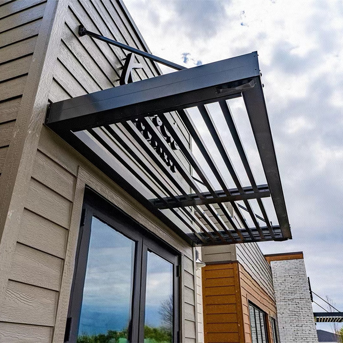 China aluminum awning canopy for commercial and multifamily residential properties and family houses manufacturer