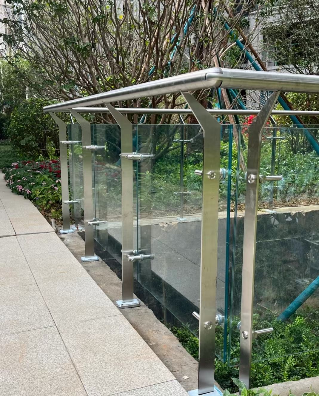 Stainless Steel Glass Railing Glass Spider Post System for  Balcony Stairs