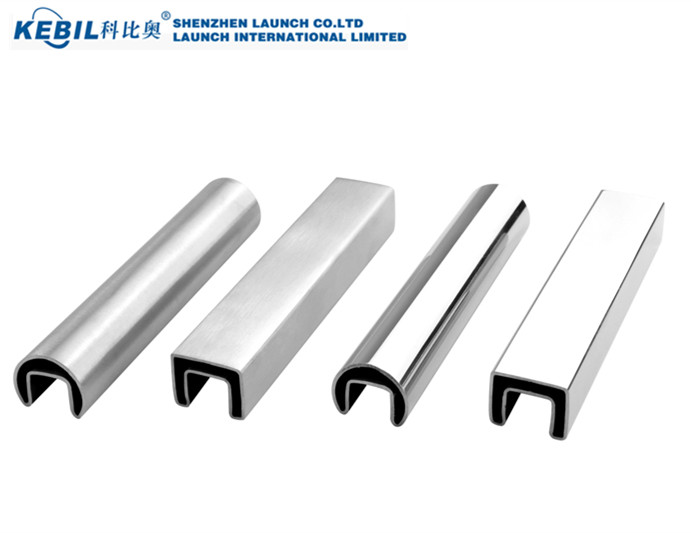 Trilho superior de tubo com fenda e trilho de cobertura para balaustrada de vidro de 10-12 mm e cerca de piscina