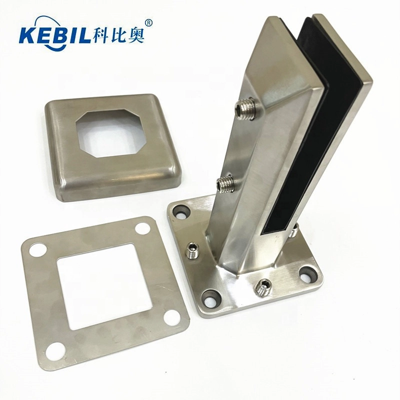 Duplex 2205 Glaszapfen – verstellbare quadratische Grundplatte, 10–13,52 mm Glas