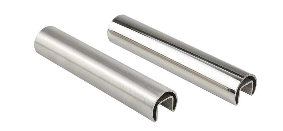 316 Stainless Steel Slotted Cap Rail for 10–12mm Glass