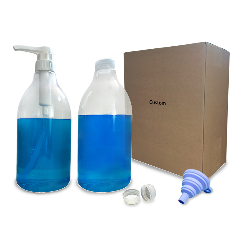 中国 2L 64 盎司 PET 洗涤剂液体清洁洗衣皂洗手塑料瓶带 15cc 泵 制造商