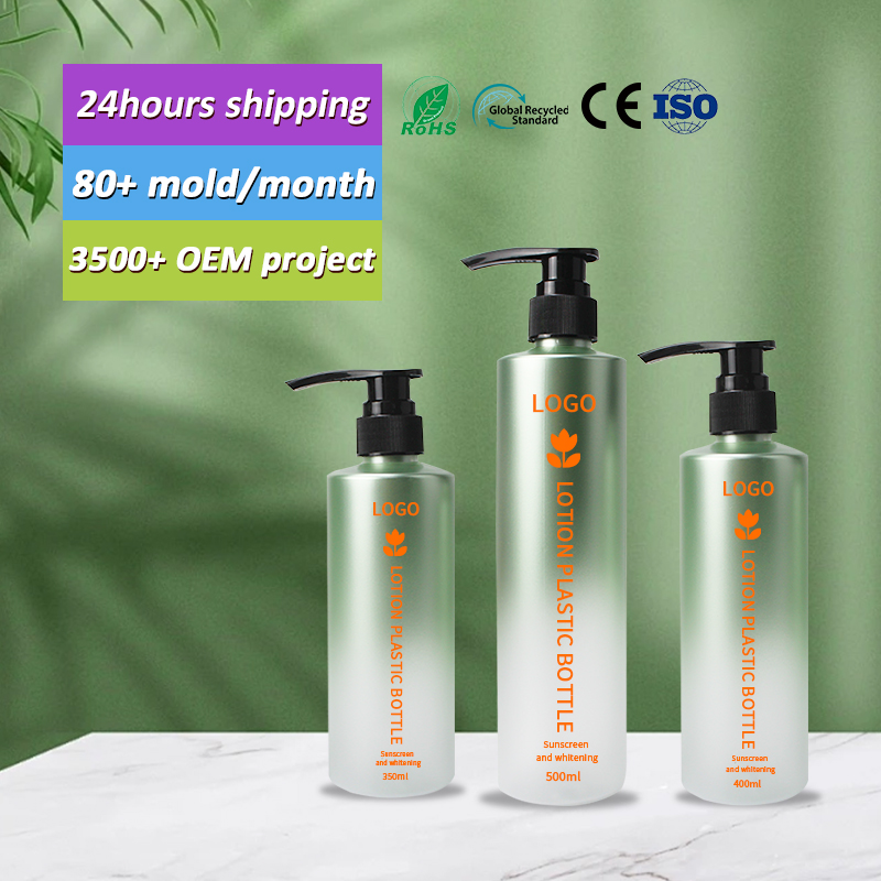 300 ml 400 ml 500 ml matná čirá matná zelená gradientní luxusní jemná mlha čtvercová plastová lahvička s pumpičkou na olej ve spreji
