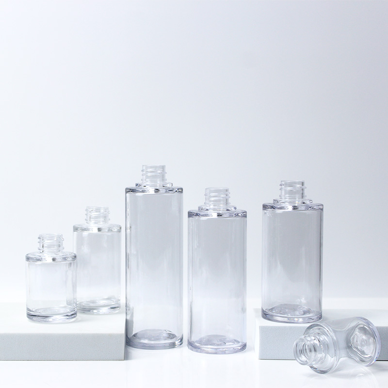 20ml-130ml čirá PET láhev tlustostěnná plastová prázdná láhev s pumpičkou na kosmetiku sada kosmetických obalů
