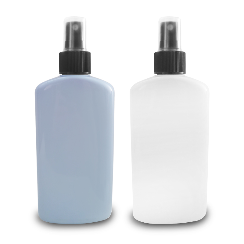 Luxuriöse HDPE-Kunststoff-Hautpflegeverpackung, kundenspezifische quadratische Sprühflasche für Kosmetika, 220 ml