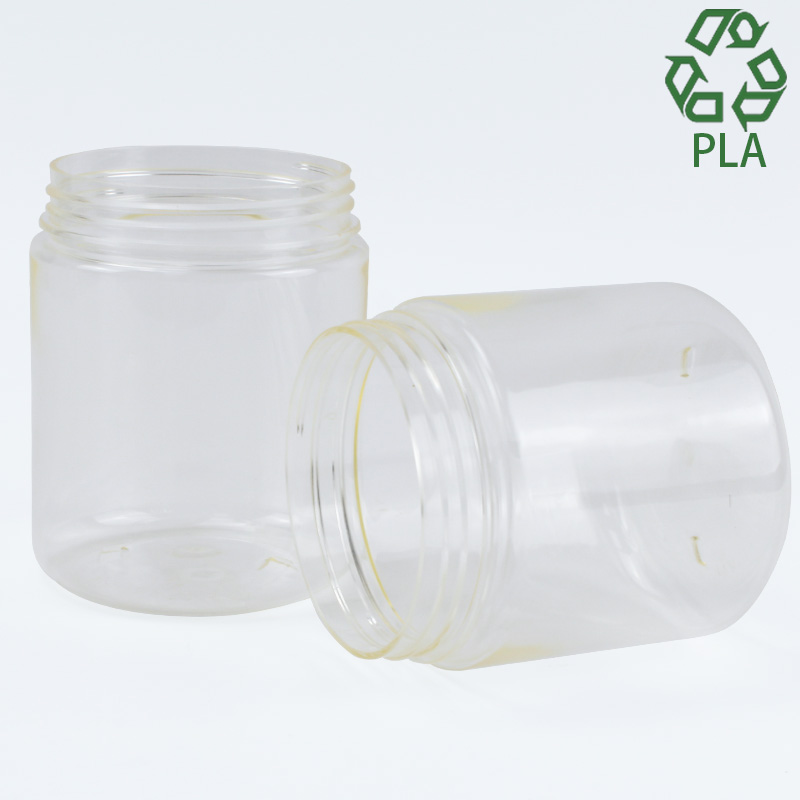 Chine Pot en plastique transparent PLA pour boîtes de conserve larges, avec bouchon à vis en aluminium pe, pot de stockage quotidien des aliments, vente en gros fabricant Pot en plastique transparent PLA pour boîtes de conserve larges, avec bouchon à vis en aluminium pe, pot de stockage quotidien des aliments, vente en gros