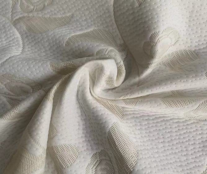tessuto per materasso jacquard di cotone panna