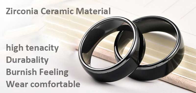 Custom Contactless Ceramic Stainless Steel NFC Rings Tag