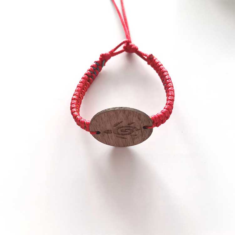 Biglietto di accesso personalizzato Bracciale con carta di legno NFC