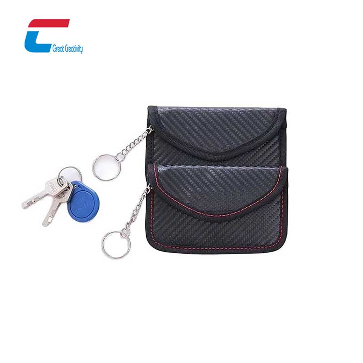 Commercio all'ingrosso del sacchetto del bloccante di blocco del segnale chiave dell'automobile RFID orizzontale in fibra di carbonio