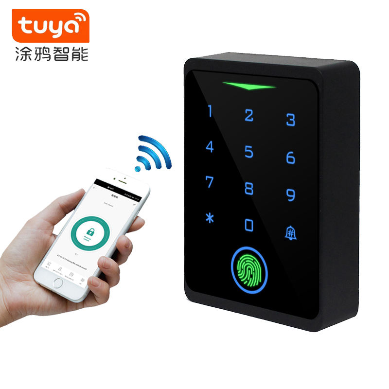 Android Tuya WiFi Wiegand RFID 125 кГц EM картасы сенсорлық пернетақта есік қоңырауы саусақ ізі қол жеткізу контроллері биометриялық жүйе