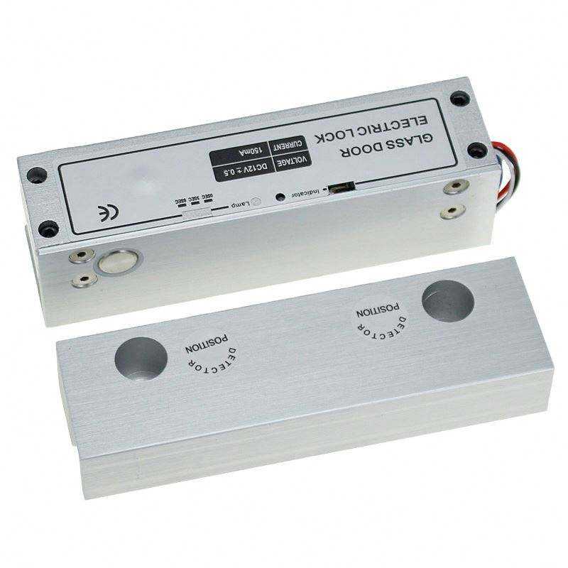 전자 안전 게이트 잠금 장치용 프레임리스 유리 도어용 전기 볼트 잠금 장치(5선)