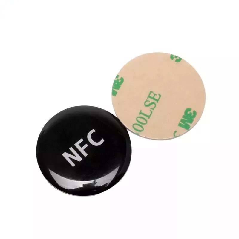 Dostosowane logo Drukowanie 25 mm tag Nfc Nfc Social Media Tagi telefoniczne Wodoodporny, aktywny tag epoksydowy Rfid