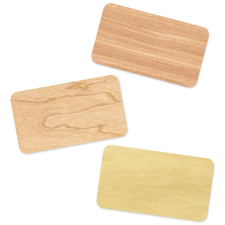 تخصيص بطاقة رقاقة ذكية RFID فارغة محفورة بالليزر NFC Wood Business Card