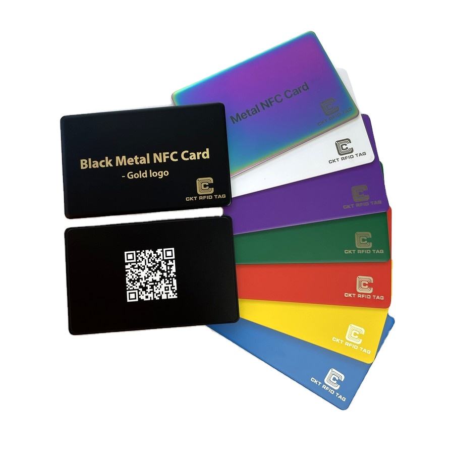 个性化徽标 QR 黑色哑光智能数字金属隐藏 NFC 企业名称 VIP 忠诚度 NFC 卡