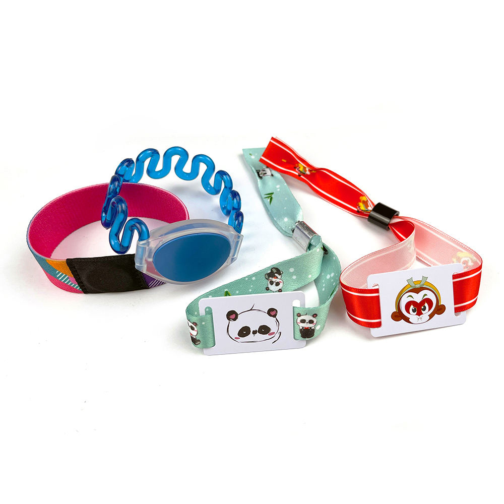 공장 가격 쓰기 가능한 방수 수동 NFC 브레이슬릿 RFID 탄성 로프 팔찌