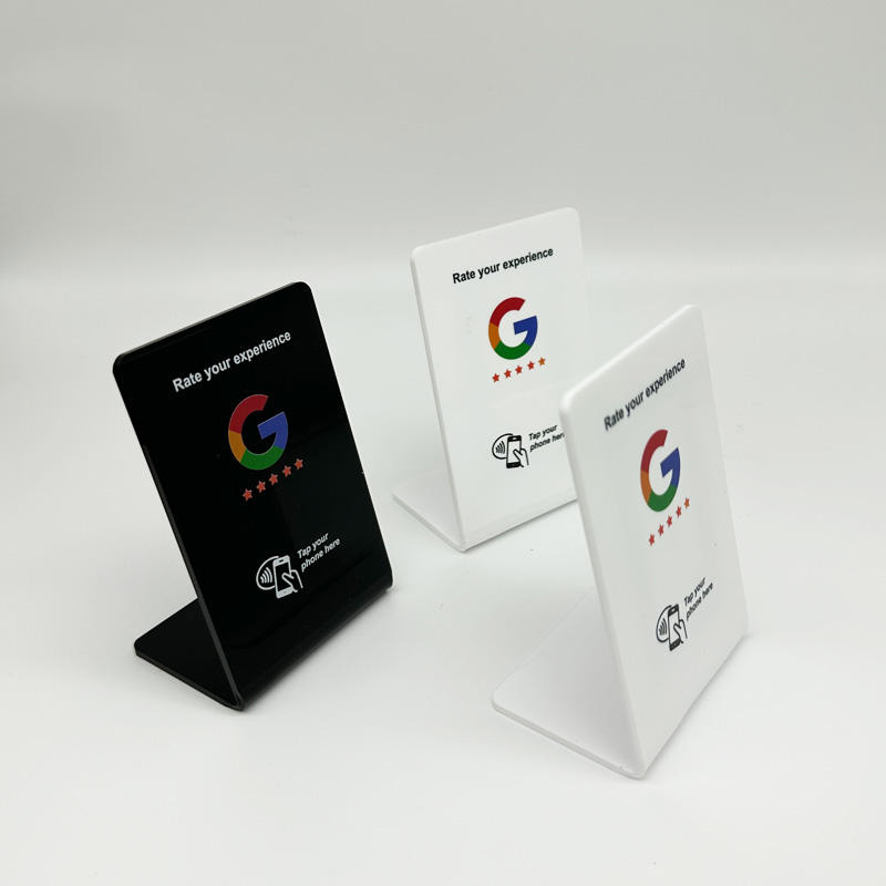 Tùy chỉnh in bảng Acrylic Nfc Bàn trưng bày Nhà hàng Nfc Google Đánh giá Nfc Stand