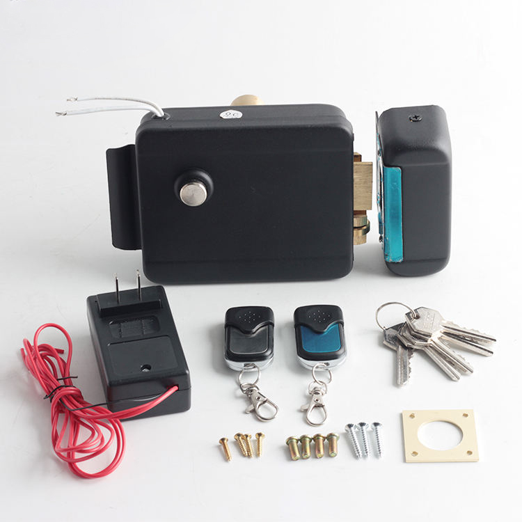 High Security Metal Material Waterproof 12V Single Cylinder Electronic Control Door Electronic Rim Lock