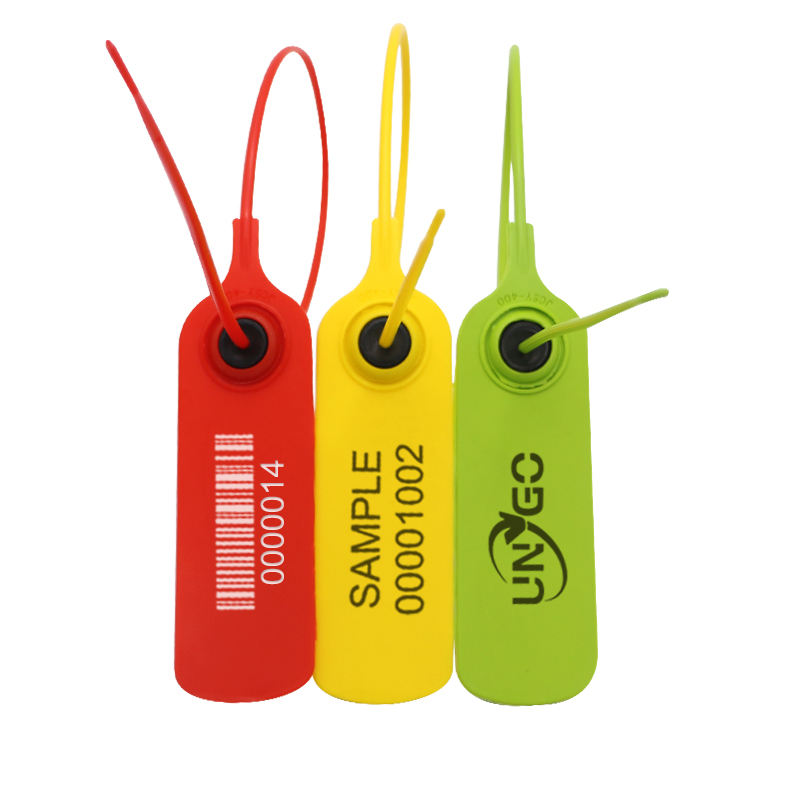 Sello a prueba de manipulaciones al por mayor para equipaje con sello de plástico personalizado con código de barras