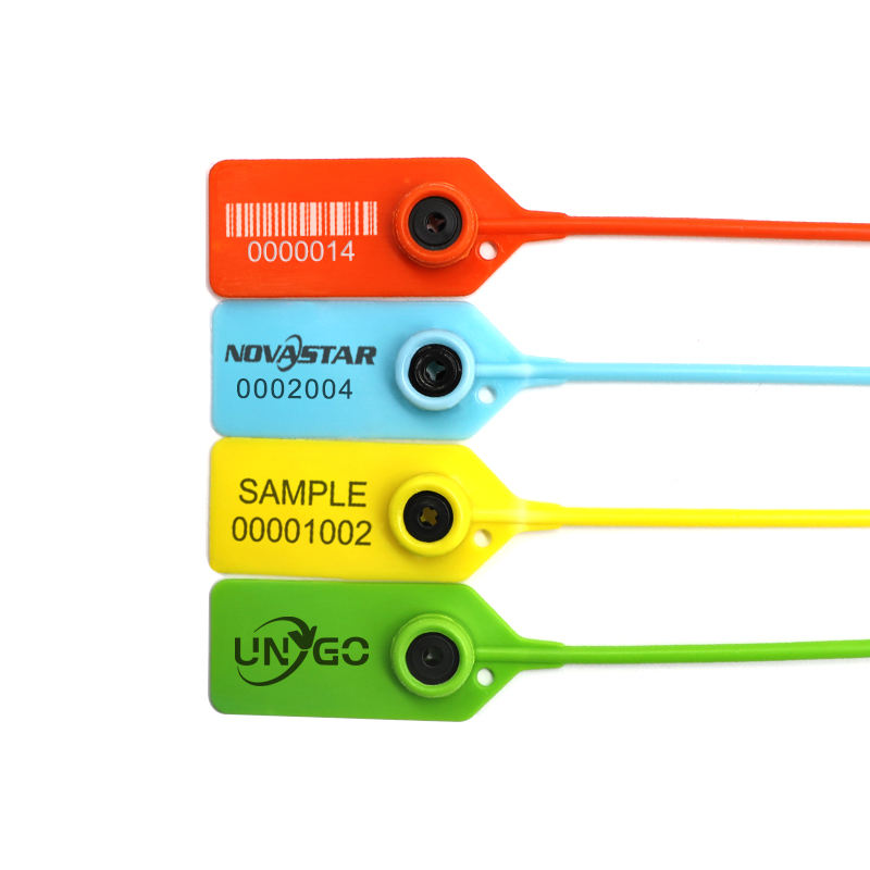 Custom Printing Disposable Self-Lock Tamper Evidence 300/400/500mm Pull Tight plastic seals