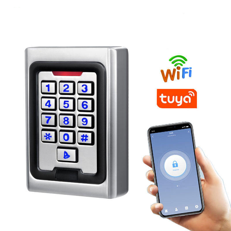 WIFI TUYA APP Металева клавіатура RFID-картка Система контролю доступу до дверей Автономна RFID-картка Контролер доступу Двері