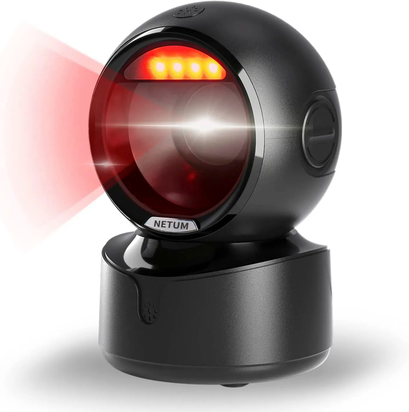 桌面 2D QR 条码扫描仪，A5 免提全向 USB 大条码读取器 1D QR 屏幕条码扫描