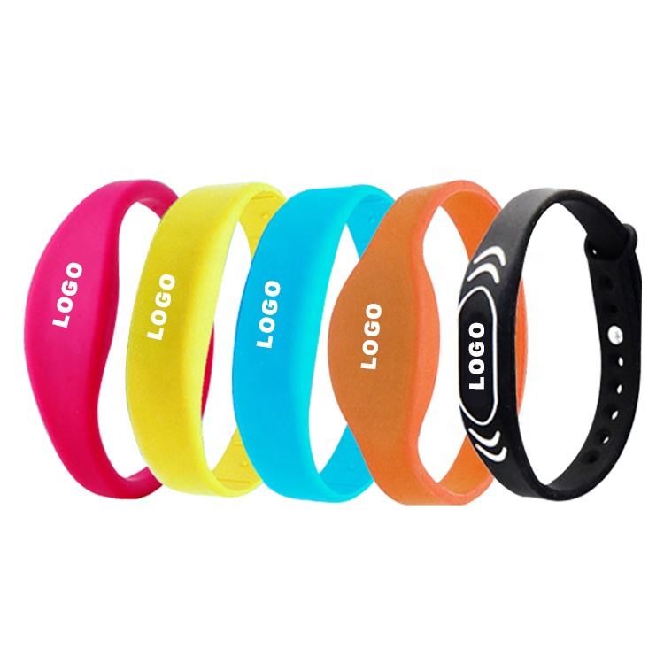 프리미엄 방수 RFID 팔찌 수동 실리콘 mifare Ultralight C NTAG213 NFC Wristband