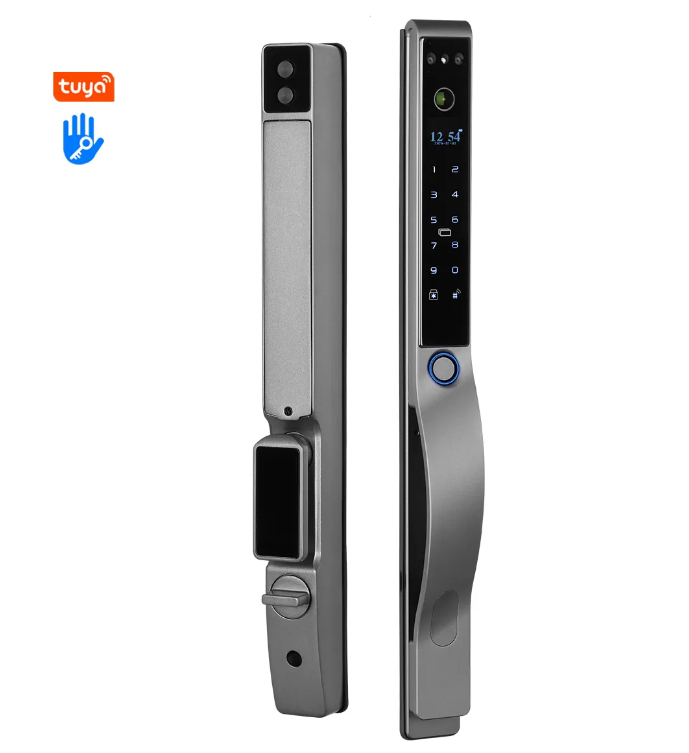 Residential Smart Lock 6085 Electric Keyless Video Intercom 3D Face Recognition Unlock Fingerprint Lock For Aluminum Door