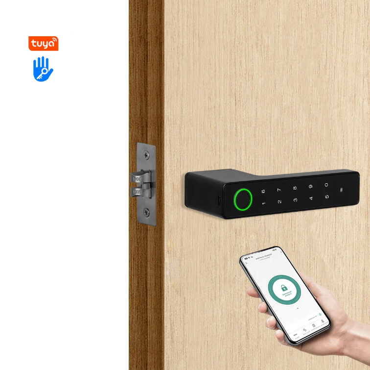 مقاوم للماء في الهواء الطلق الإلكترونية المحمولة قفل الباب الأمامي قفل ببصمة الأصبع بدون مفتاح الأمن قفل مقبض الباب الذكي