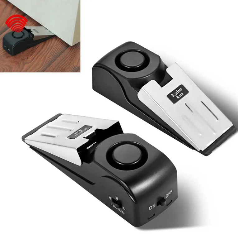 Portable Anti-theft 120DB Alarm Door Stopper Wireless Smart Sensor Mini Security Door Stopper Alarm