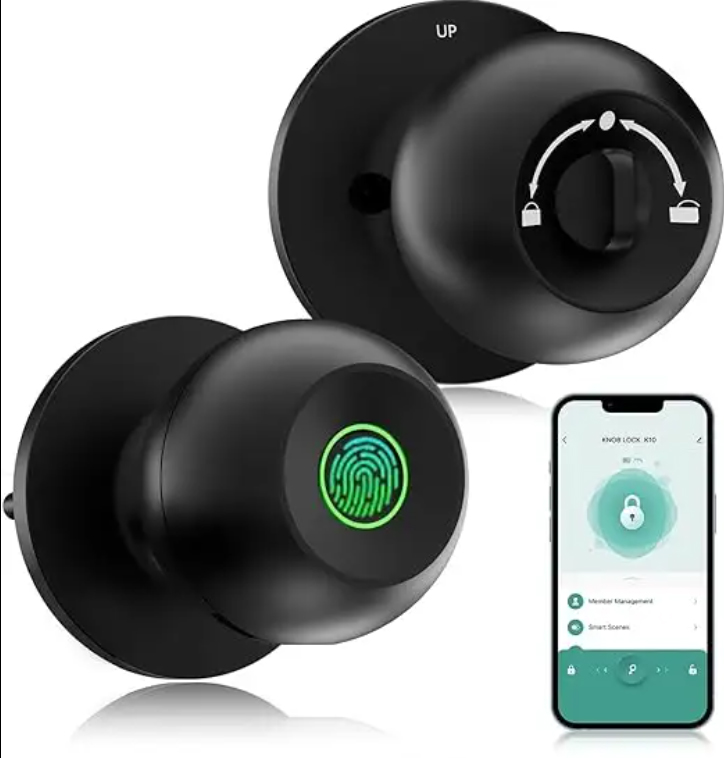 Smart Door knob Fingerprint Door Lock Smart Lock with App Control Bluetooth Door Lock for Home