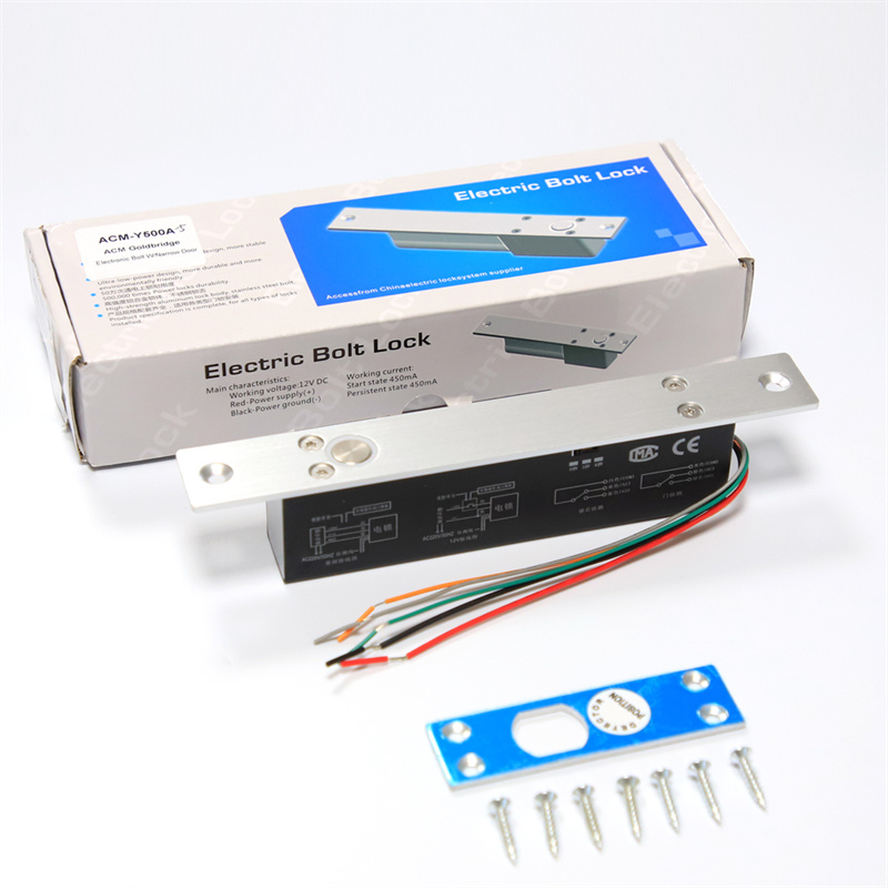 5 خطوط انخفاض حرارة الجسم قفل نقر كهربائي نظام التحكم في الوصول إلى الباب قفل الترباس الكهربائي