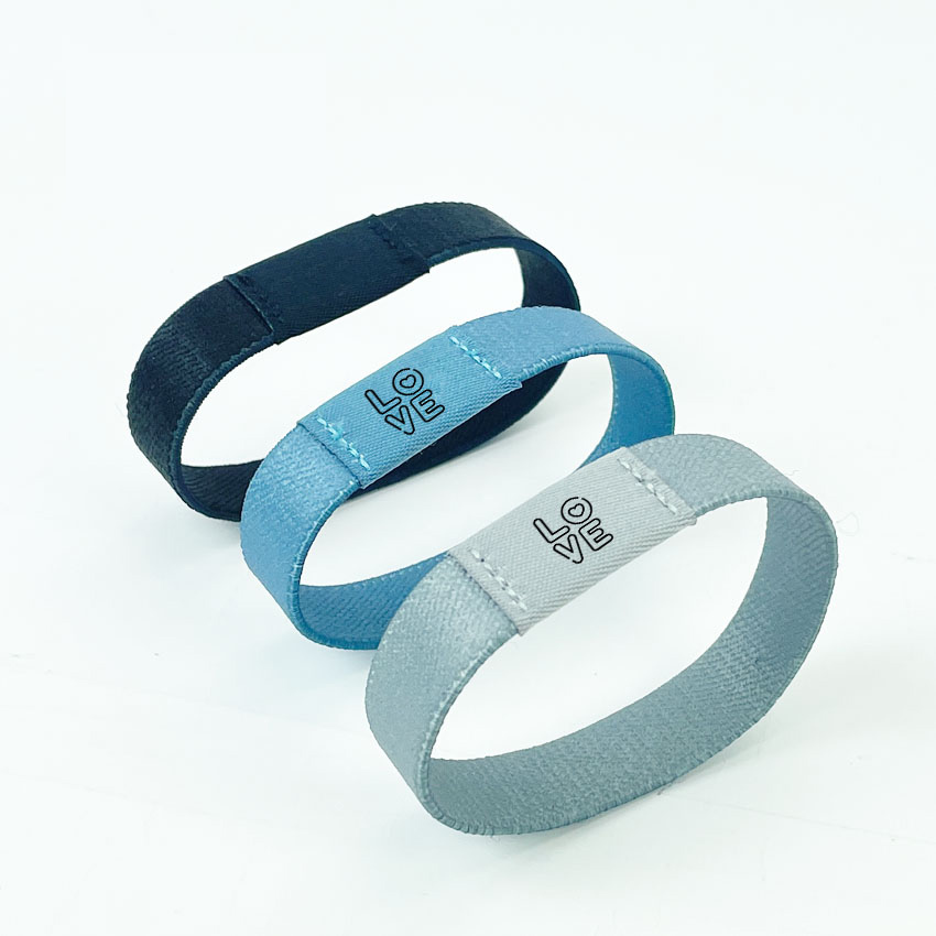 공장 맞춤형 RFID 패브릭 팔찌 NFC 일일 성경 구절을위한 탄성 팔찌