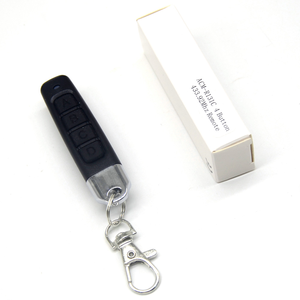 ABCD 4 Keys Keychain 433Mhz Wireless Remote Control Receiver Module RF Transmitter Electric Cloning Gate Garage Door for Home