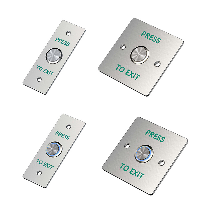 Fabrika Fiyatı Su geçirmez Çıkış Düğmesi No & Nc LED kapı ile çıkış düğmesi düğmesi anahtarı no & nc paslanmaz çelik