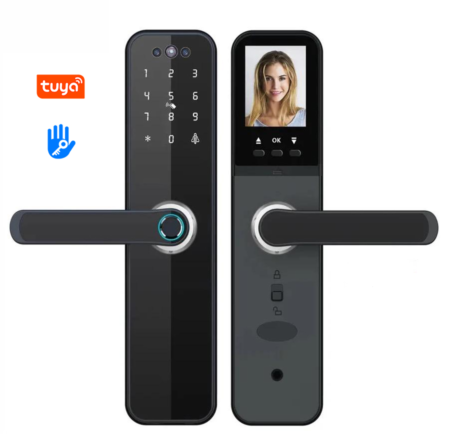 现代公寓酒店涂鸦 TTlock 指纹带 TFT 屏幕应用程序代码钥匙卡电子智能门锁