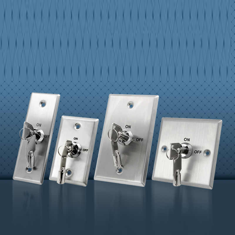 Erişim Kontrolü Dayanıklı Elektrik Anahtar Kilit düğmesi 304 Paslanmaz Çelik Çıkış İtme Anahtarı Metal Anahtar Düğmesi