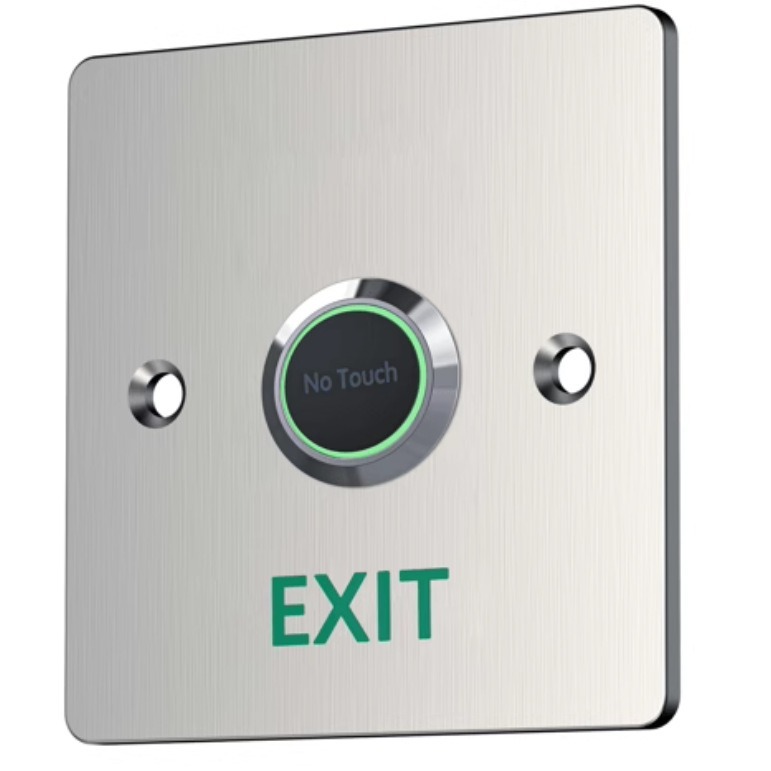 고품질 방수 304 스테인리스 스틸 터치 적외선 센서 종료 버튼 스위치 액세스 제어 도어 종료 버튼 터치 없음