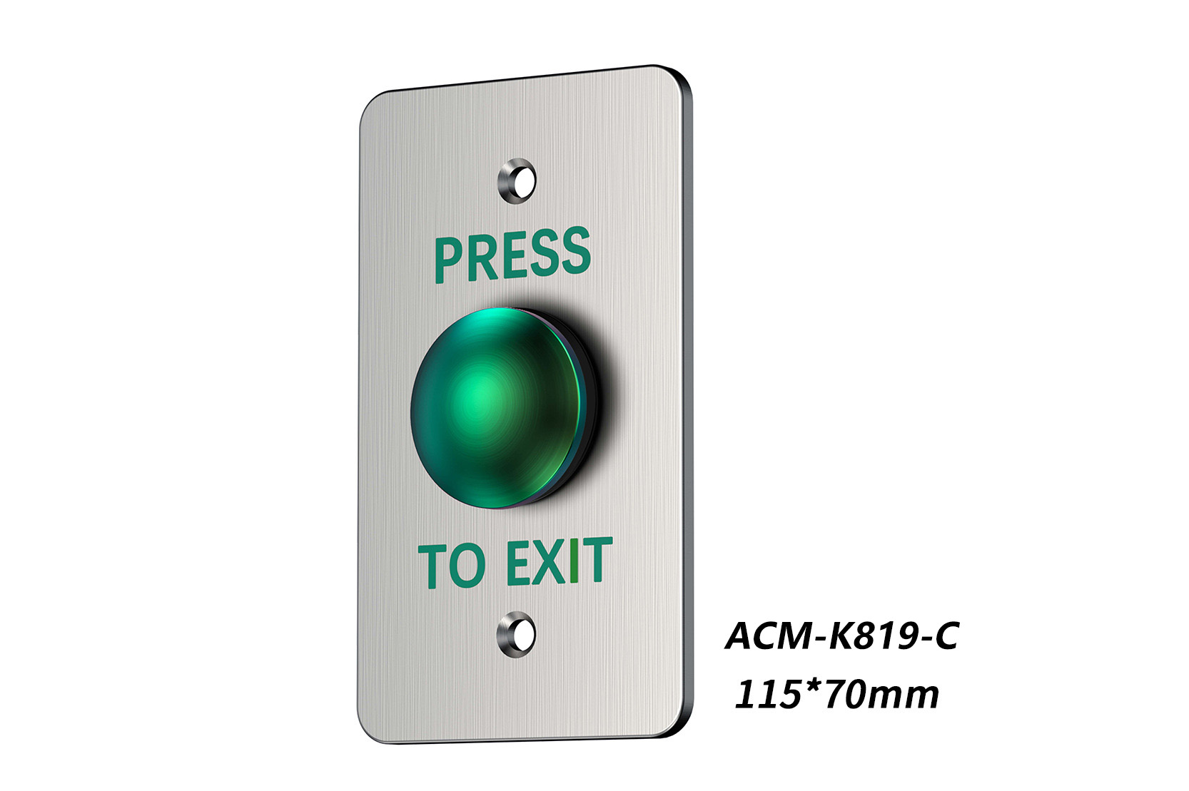 Paslanmaz Çelik Plaka Yuvarlak Dome Mantar Push Düğmesi Kapısı Sürümü Çıkış Düğmesi Erişim Kontrolü