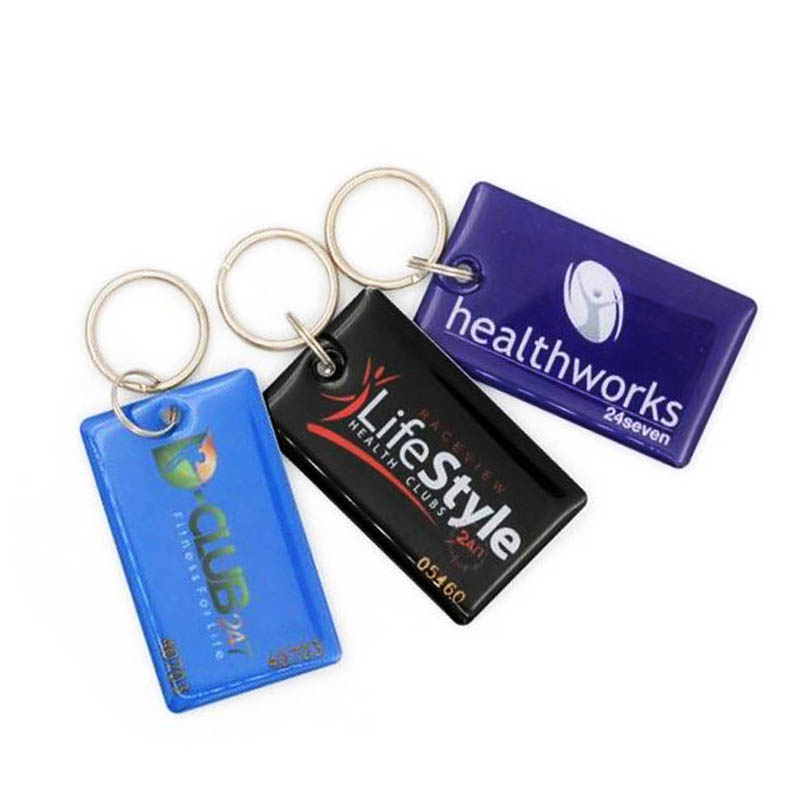 문자열/로프 RFID 키 FOB CUID 키 체인이있는 고품질 맞춤형 방수 RFID 키 체인 NFC 스마트 에폭시 카드