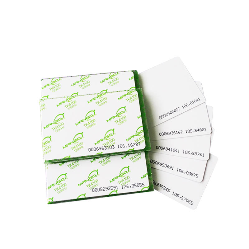 125kHz Mango TK28 PVC Boş RFID Kartları Erişim Kontrol Kartı CR80 RFID KARTI