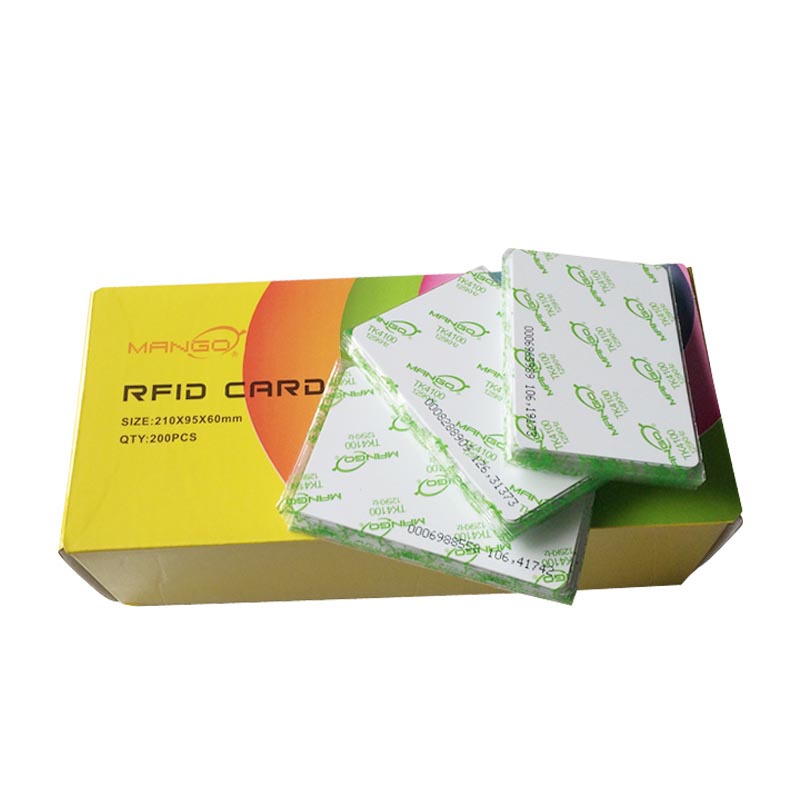 Fabrika fiyatı125khz TK28 Boş Mango RFID Kartları Erişim Kontrolü Beyaz Kart Anahtarları