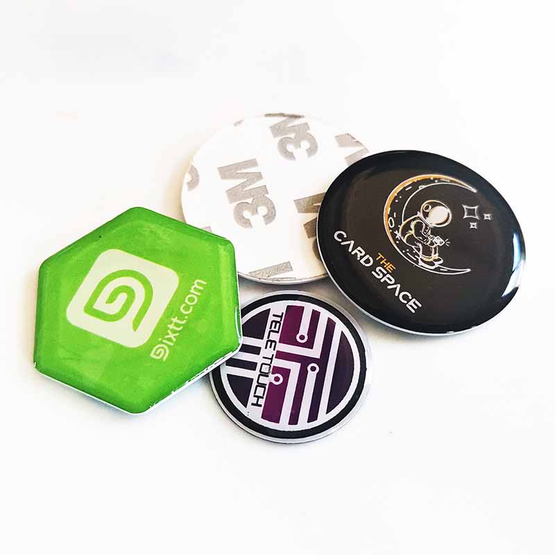 可编程RFID NFC卡和标签ragular圆形圆圈环氧NFC电话标签标签自定义设计