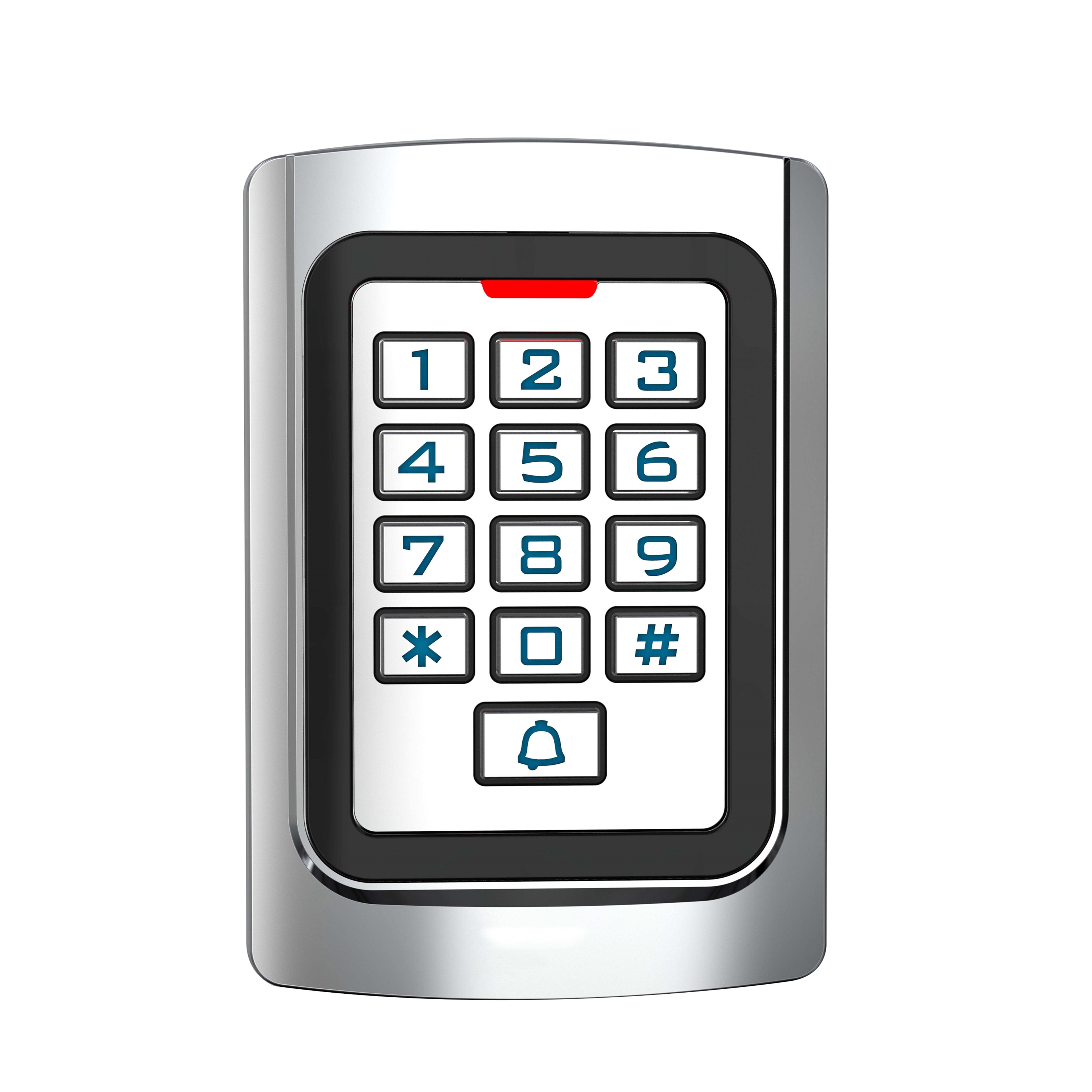 금속 케이스 IP65 방수 RFID EM 카드 도어 액세스 제어 리더 키패드 독립형 스마트 카드 도어 잠금