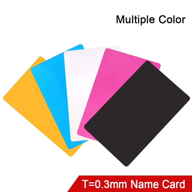 0.3毫米商业名片铝合金多色金属板激光打标机测试材料