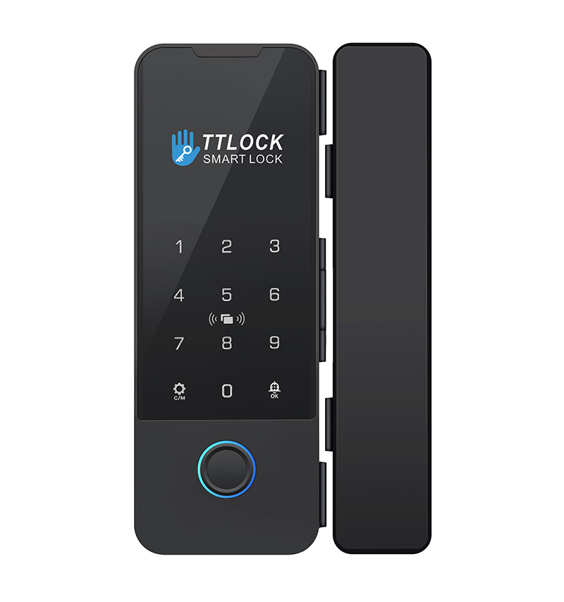 الرقمية TTLOCK التحكم في الوصول الإلكترونية انزلاق زجاج الباب قفل التطبيق بطاقة مفتاح الأمن بصمة رقمية قفل باب زجاجي ذكي