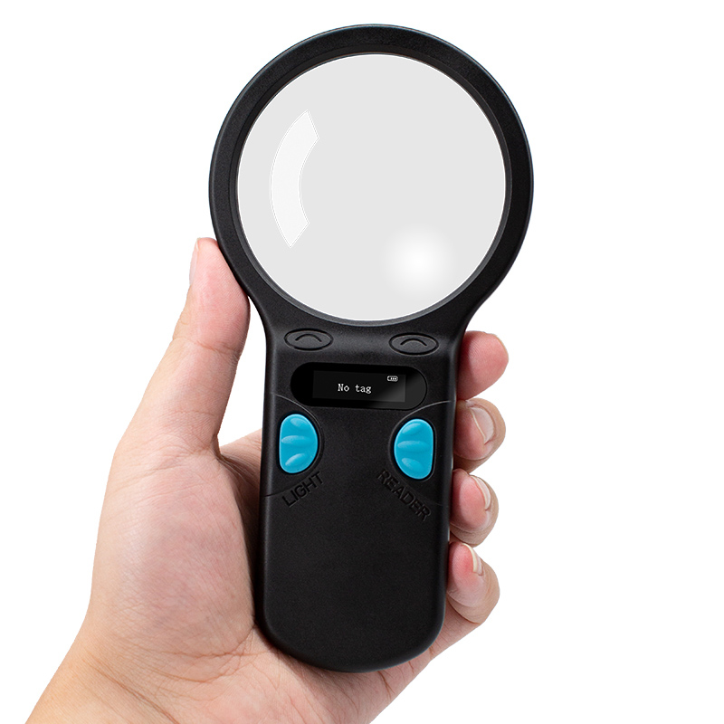 حار بيع ABS الحيوان الماسح الضوئي FDX-B قارئ رقاقة RFID الأذن العلامات القارئ 134.2 كيلو هرتز 3-5 سنتيمتر