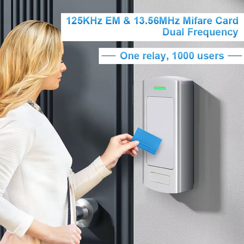 China Outdoor Standalone RFID Access Controller 125KHz 13.56MHz EM Card Wiegand Reader Metal NFC Biometric Factory Supplier