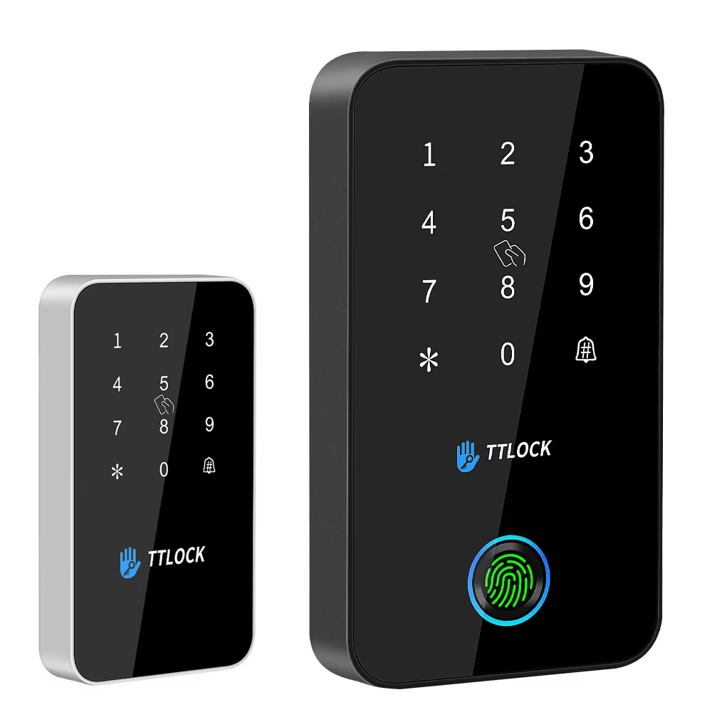 Çin TTLOCK APP MJ03F Parmak İzi Erişim Kontrolü Açıcı Bluetooth Kapısı Tuş Takımı 13.56MHz Şifre Su Geçirmez Fabrika Tedarikçisi